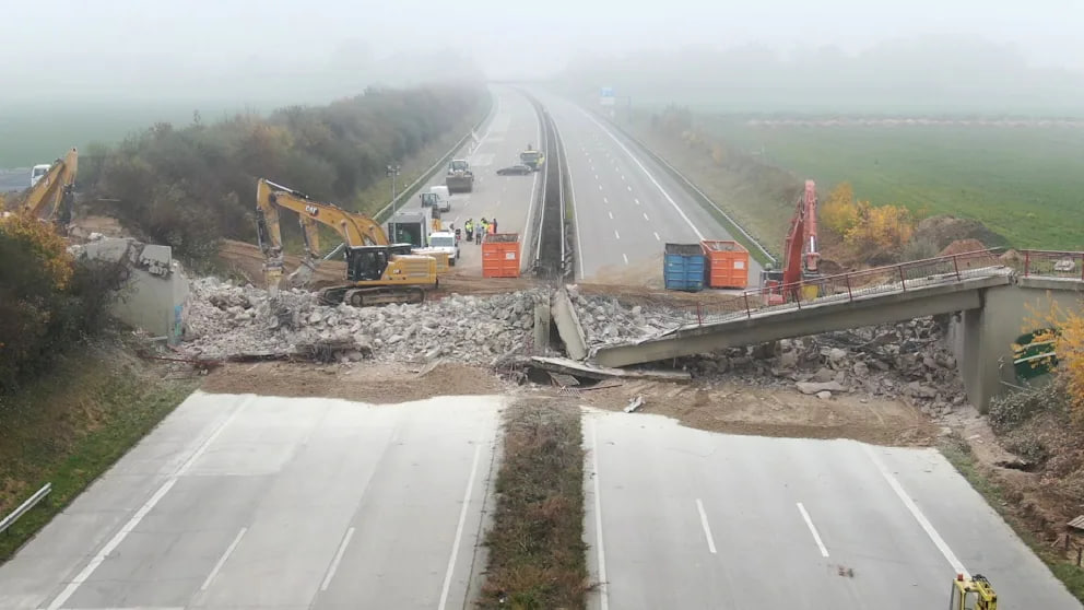Brückenabriss auf der A1: Vollsperrung bei Vechta