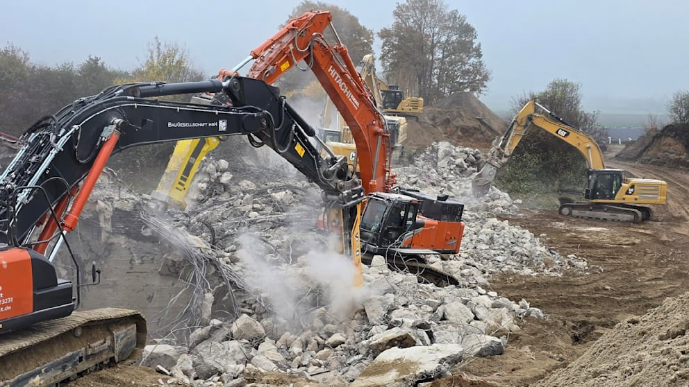 Brückenabriss auf der A1: Vollsperrung bei Vechta