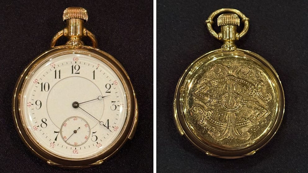 Titanic-Tragödie: Goldene Uhr der Straus-Familie erzielt Rekordsumme Titanic: Goldene Uhr des Paares Straus erzielt Rekordsumme