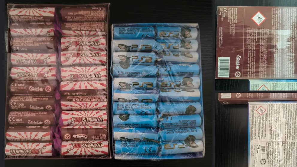 Polizei sichert 800 Kilo illegale Böller in Berlin