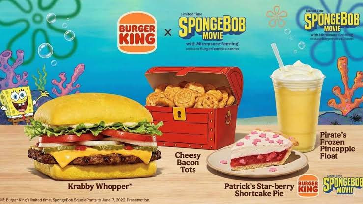 Burger King startet eine Aktion mit SpongeBob: Gerichte aus dem Unterwasserrestaurant jetzt bei Burger King Gerichte aus SpongeBobs Unterwasserrestaurant bei Burger King