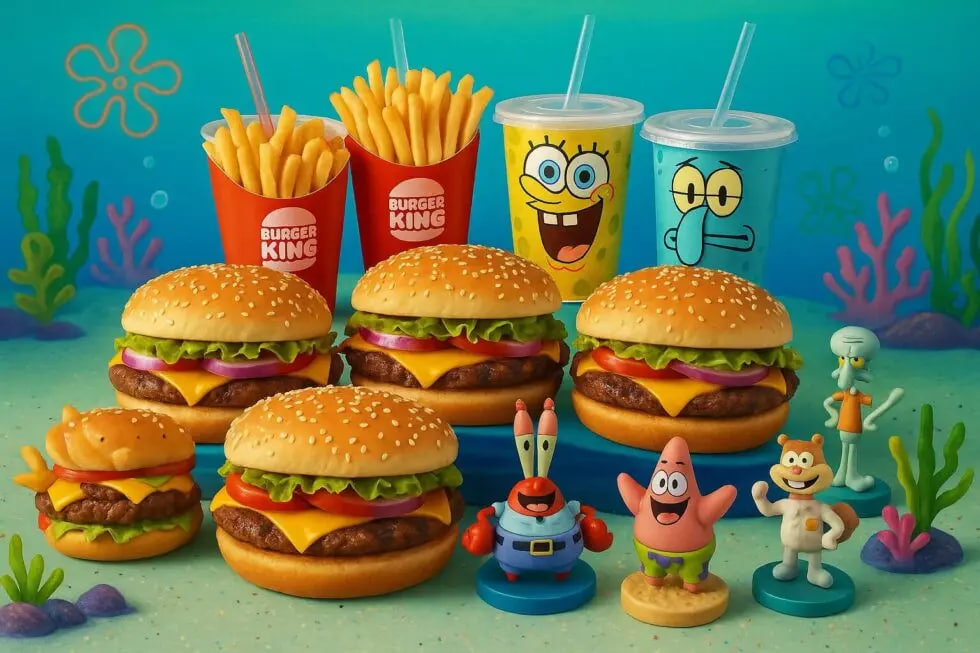 Gerichte aus SpongeBobs Unterwasserrestaurant bei Burger King