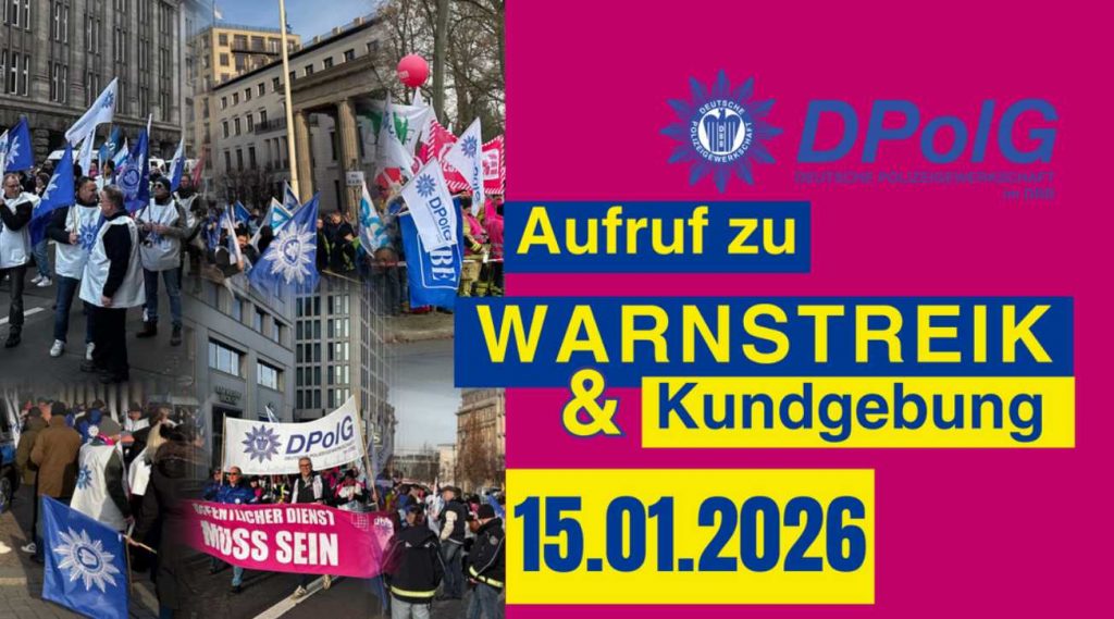 Polizeistreik in Berlin am 15. Januar 2026: Parken & Verkehr