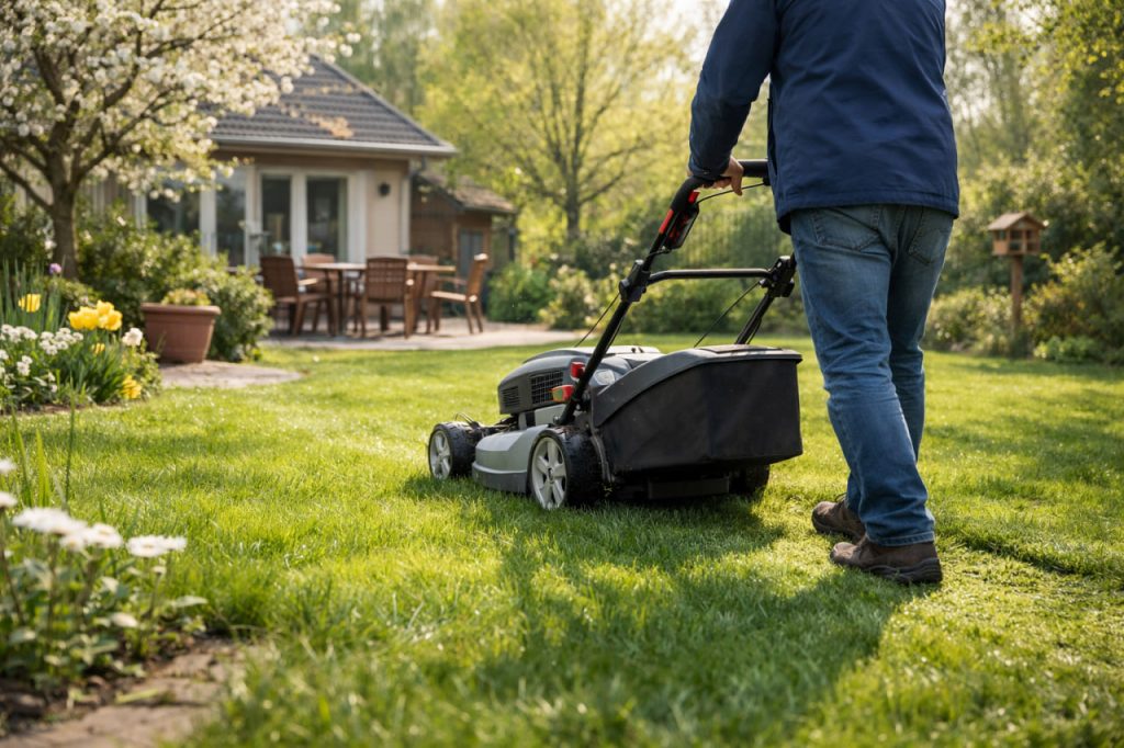 Rasen mähen im Frühling: Wann anfangen, wie oft und die häufigsten Fehler Rasen mähen im Frühling: Wann anfangen & Tipps 2026 | VollVeggie