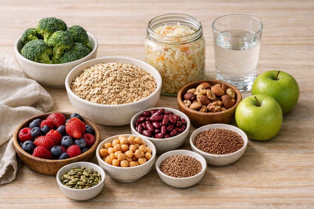 Darmgesundheit verbessern: Ernährung, Probiotika und was die Forschung 2026 sagt Darmgesundheit verbessern: Ernährung & Probiotika Guide 2026 | VollVeggie