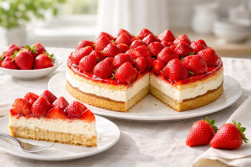 Erdbeerkuchen Rezept: 5 Varianten — einfach & lecker | VollVeggie
