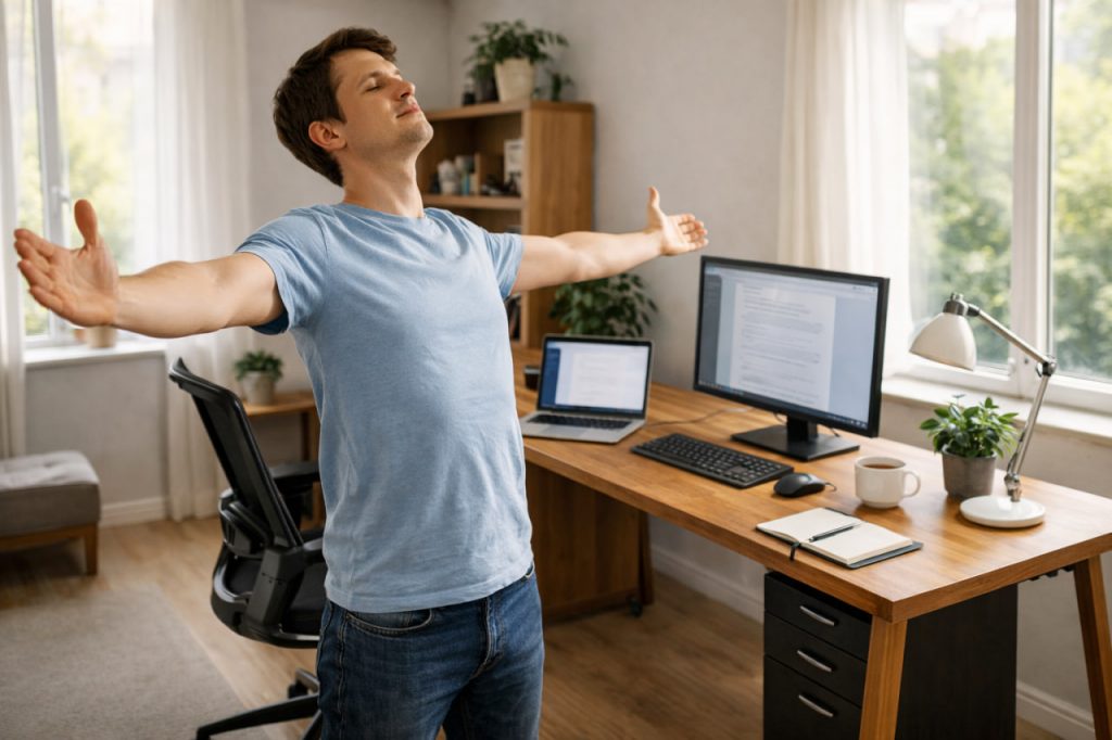 Rückenschmerzen Homeoffice: Übungen & Ergonomie-Tipps | VollVeggie